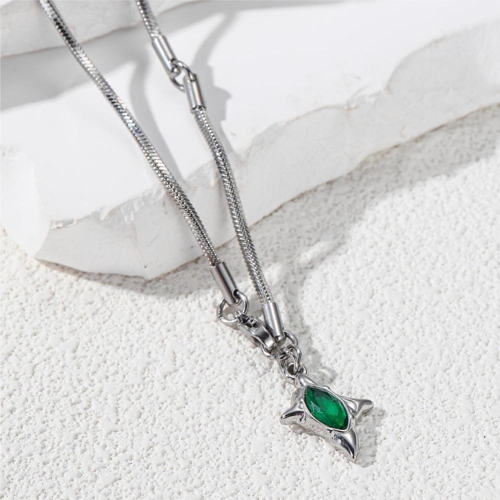 Cross Star Men Necklace Double Ring Shape Clavicle Chains  Daily Wear Choker