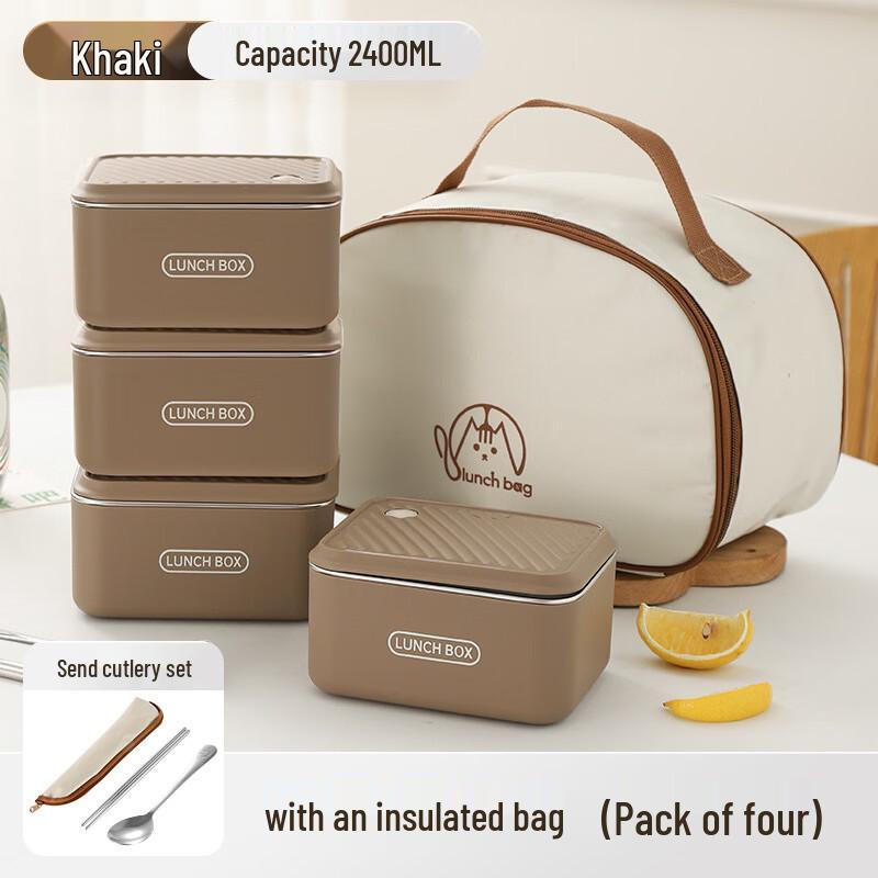 Student Microwaveable Stainless Steel Lunch Box Set
