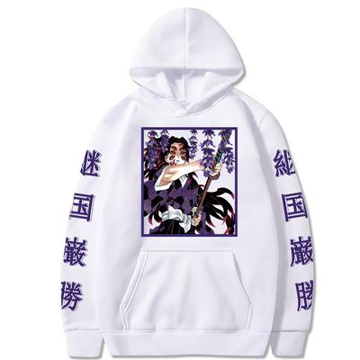 Japanese Anime Demon Slayer Kokushibou Manga Hoodies Clothes Men Women Tsugikuni Michikatsu Harajuku Cool Printed Sweatshirts