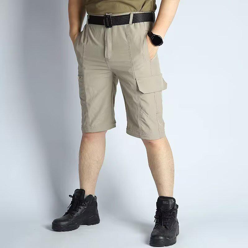 Men's Convertible Quick-Dry Outdoor Tactical Trousers with Multi-Pockets