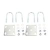 2 Set U Bolt Kit Metal Axle Leaf Springs U Bolts 150lbs Load Bearing Capacity with Plate for Boat Trailer Pontoon for