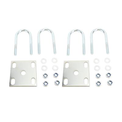 2 Set U Bolt Kit Metal Axle Leaf Springs U Bolts 150lbs Load Bearing Capacity with Plate for Boat Tr