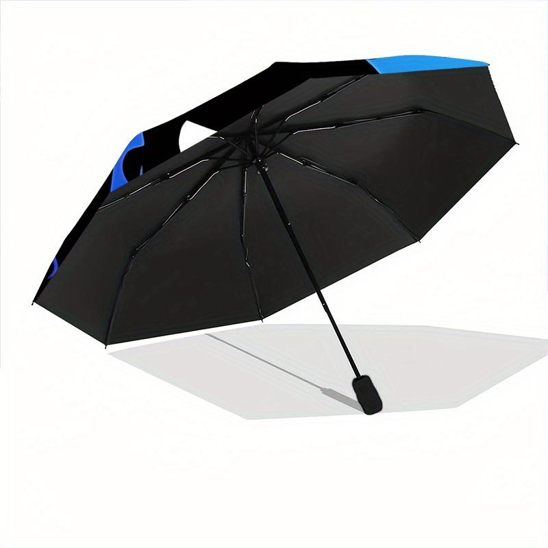 Rick "Morty" Automatic Folding Umbrella with Sturdy Iron Frame, Portable Compact Travel Umbrella All-Season Use Parties 0807071