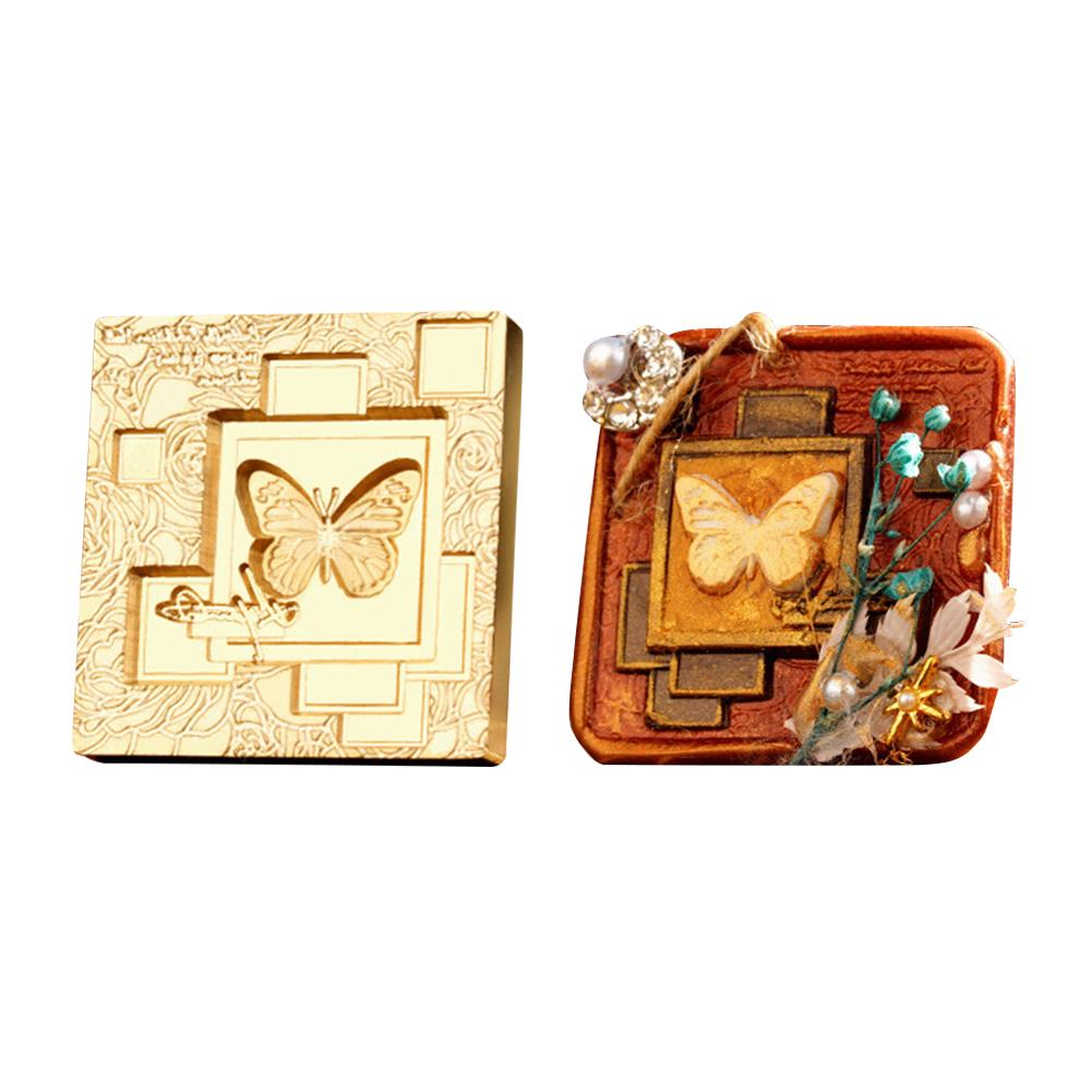 

Photo Frame Fire Lacquer Seals 25-30mm 3D Embossed Wax Grain Seal Head Brass Retro DIY Craft Decor Tool for Gift Packaging Cards