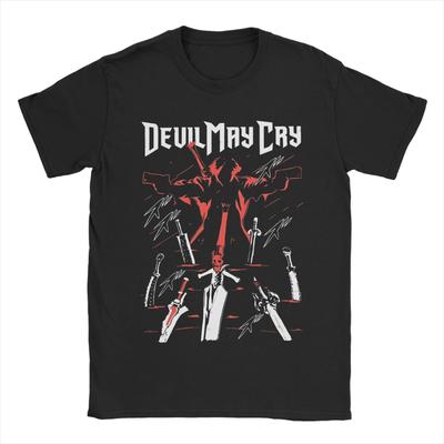 Dante Devils May Cry Giyim Üniseks Tişörtler Pamuklu Tişört Grafik Baskılı Aksiyon Macera Oyunu Tişört Giyim