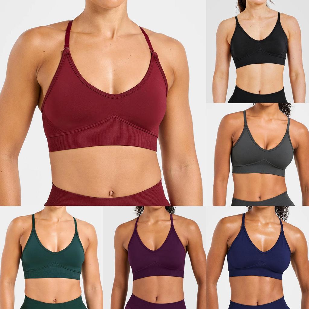 Seamless Yoga Bra With Moisture Wicking Fabric For Fitness Enthusiasts