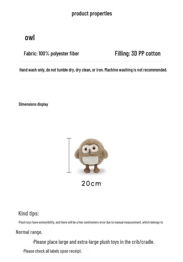 Adorable Owl Plush Toy for Toddlers