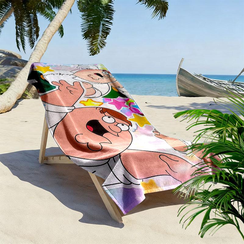 Peter Griffin Fun Print Beach Towel, Large Soft Quick Dry Towel for Beach Camping Swimming
