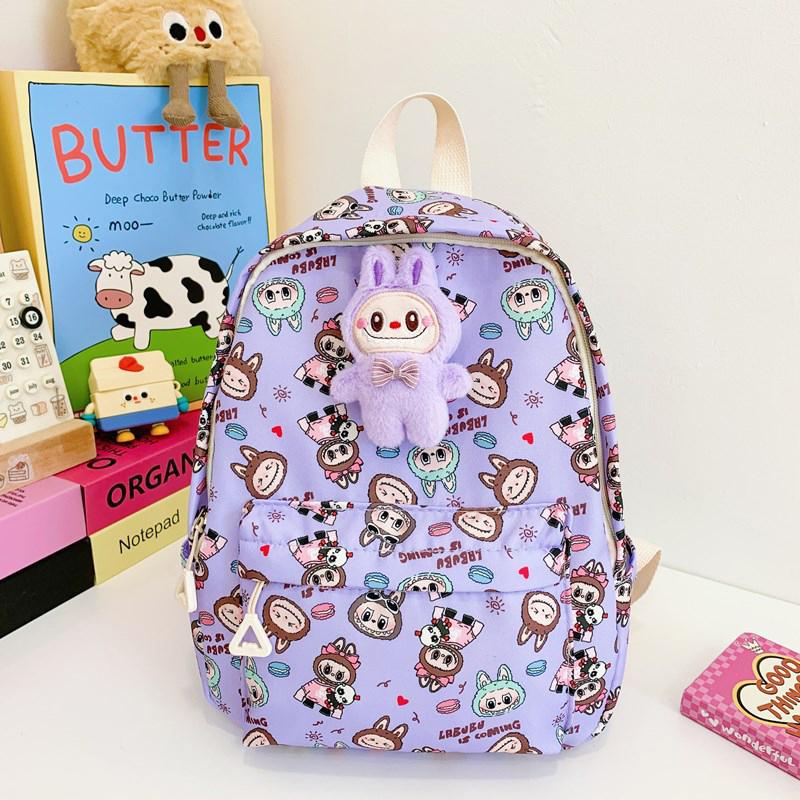 Children School Bag Cartoon Cute Labubu Backpack Large Capacity Children Backpack Kawaii Casual Backpack Birthday Gifts