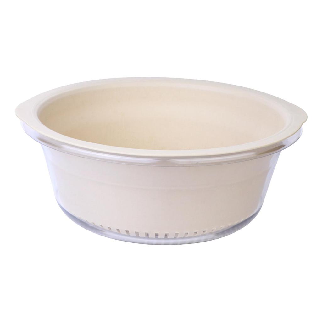 Double Layer Fruits Vegetable Washing Basket Strainer, Multipurpose Bowl and Strainer Drain