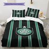 Set Biancheria da Letto con Motivo Logo Celtic FC Copripiumino Federa Decorazione per la Casa Regalo (1 * copripiumino + 2 * federa, senza nucleo)