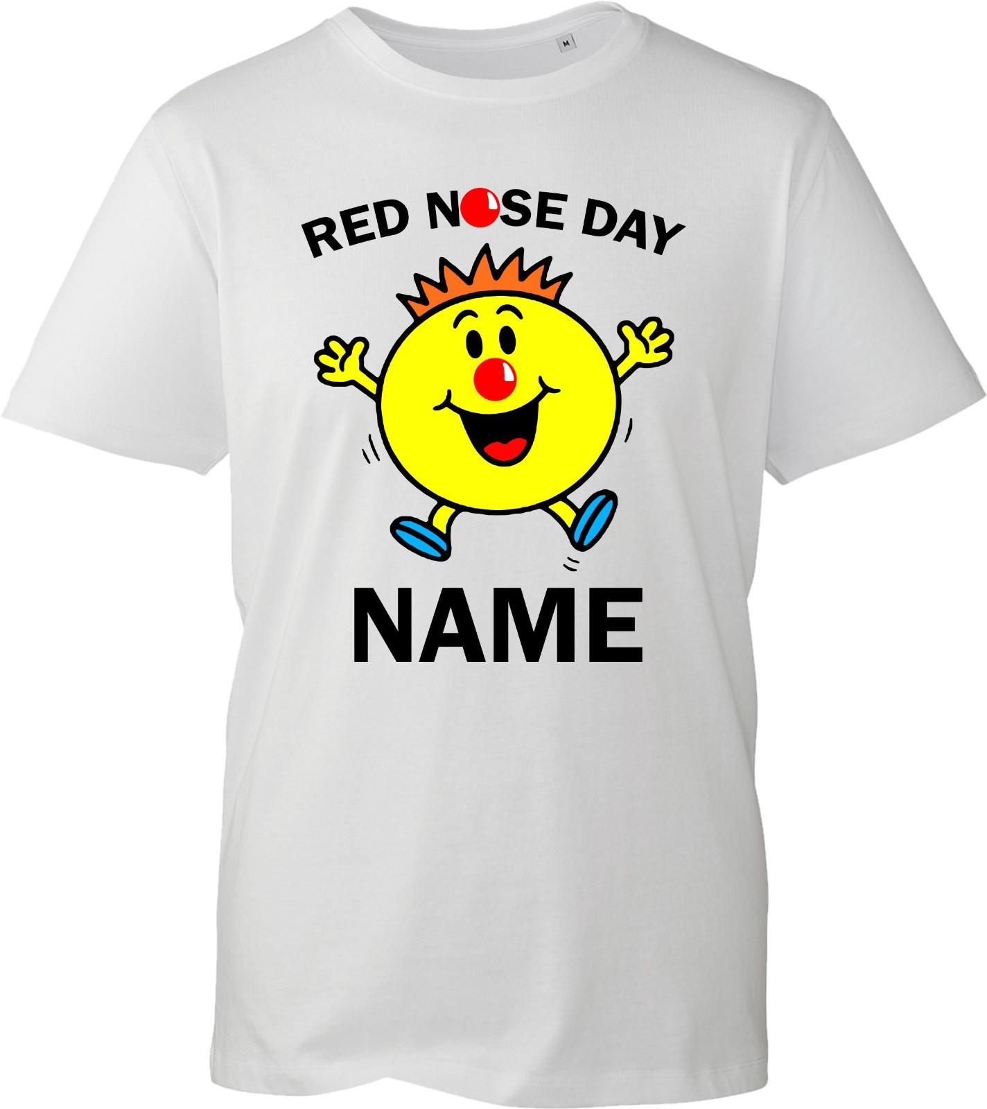 Personalized Red Nose Day T-shirt Your Name Latest Top Students Kid s Unisex Tee S
