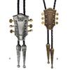 Cowboy Necktie Guitar Pendant Bolo Tie for Music Lover Shirt Sweater Decors