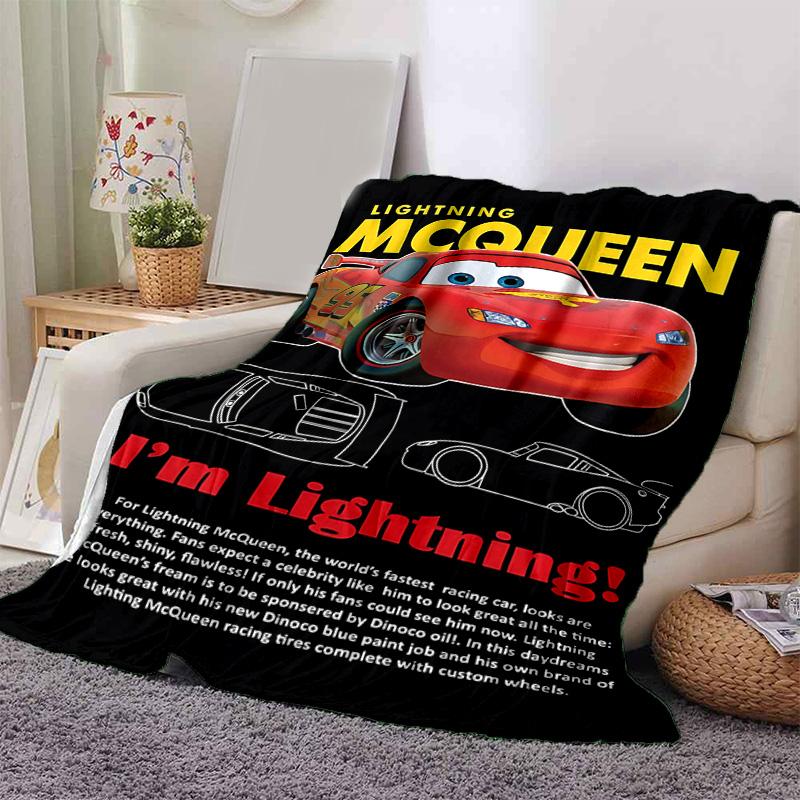1pc Autumn Pixar Car Adventure Flannel Blanket Soft Warm Throw Blanket for Bedroom Living Room Bed Travel Camping Picnic Gift. M730028