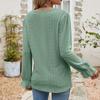 GMXIA Women's Fashion Casual Summer Spring Solid Color Print Long Sleeve V-Neck Loose Blouses & Shirts