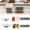 S SALIENT Glasaufbewahrung Glas und Mikrowellen-Set aus grauen hitzebeständigen Behältern, Tupperware, Luftdicht, Hitzebeständig, Vorbereitungbehälter, Backofen,