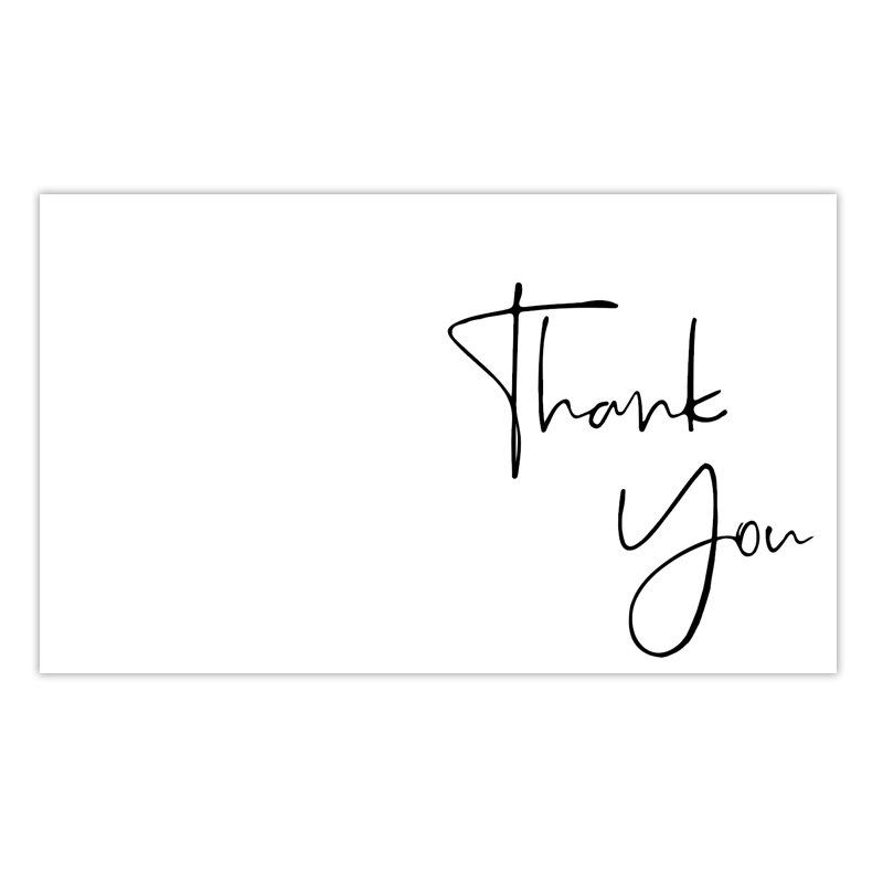 50-Pack Thank You Gift Cards - White Self-Adhesive Greeting Cards