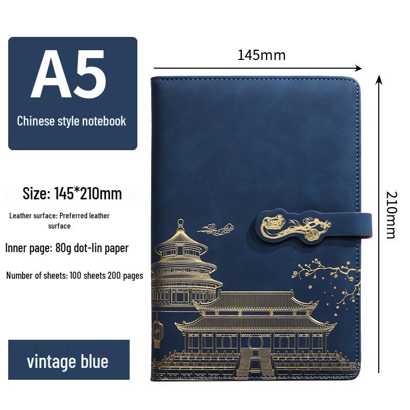 A5 Sheepskin Leather Business Notebook – Thick, Soft Cover for Meetings & Records