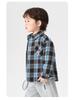 European Boys' Fleece-Lined Plaid Shirt - Autumn/Winter 2025 Kids' Thickened Top