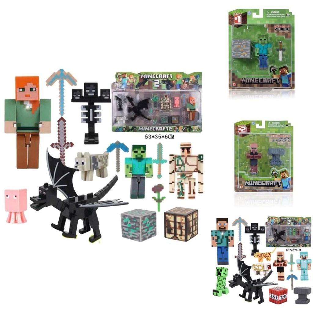 Minecraft Puslespils Actionfigurer Samling Høj Kvalitet Boligdekoration Og Gave Til Spillere