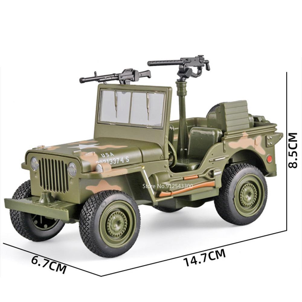 Military Car Model Toy Alloy Body Rubber Tire Sound Light Pull Back Vehicle Models Collection Gifts for Boy