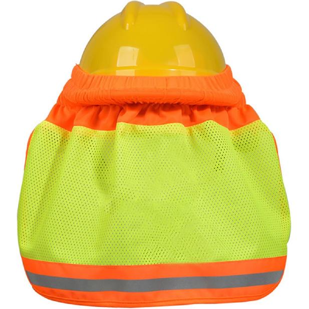 Hardhat Sun Shade Mesh Sunshade with High Visibility Reflective Strip Breathable UVProtection Neck Shield for Hard Hats