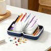 Weekly Pill Organizer Reusable Travel Medicine Storage Pouch with 3 Binder Clear Zipper Waterproof Medicine Bag for Daily