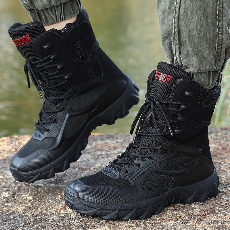 Large size boots Outdoor high-top field boots Ultra light desert boots Outdoor hiking boots Source