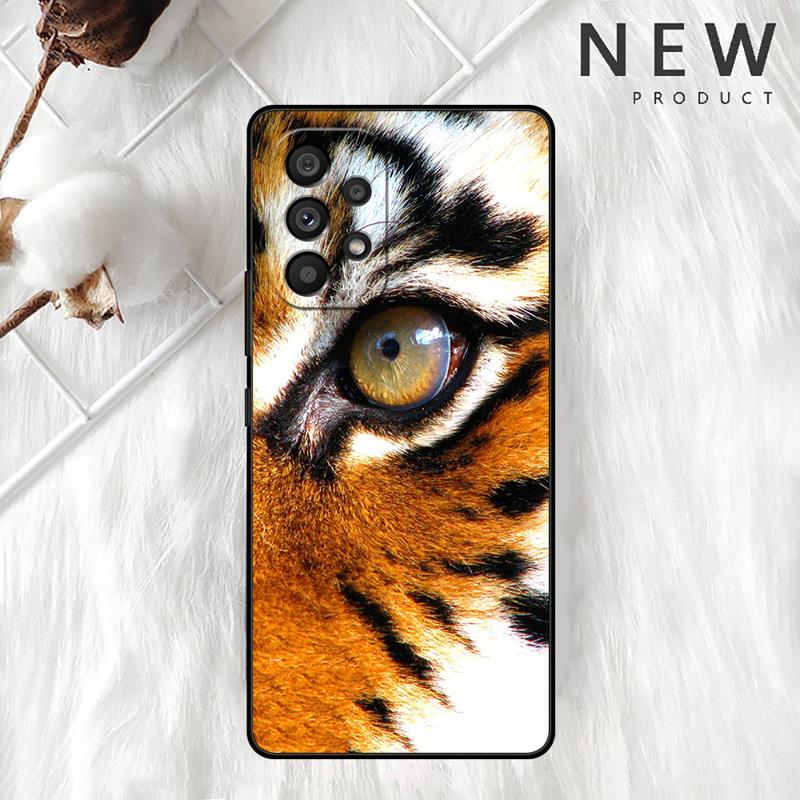 Tiger Leopard Print Case For Samsung Galaxy A54 A52 A14 5G A53 A12 A13 A71 A23 A34 A33 A21s Phone Cover