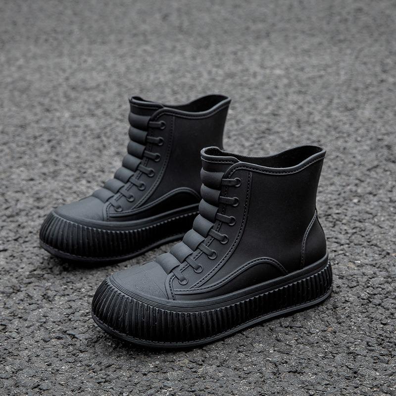 Fashion New Women's Rain Boots Rubber Shoes Non-Slip Waterproof Shoes Outdoor Wear-Resistant Kitchen Work Waterproof Fashion Boots