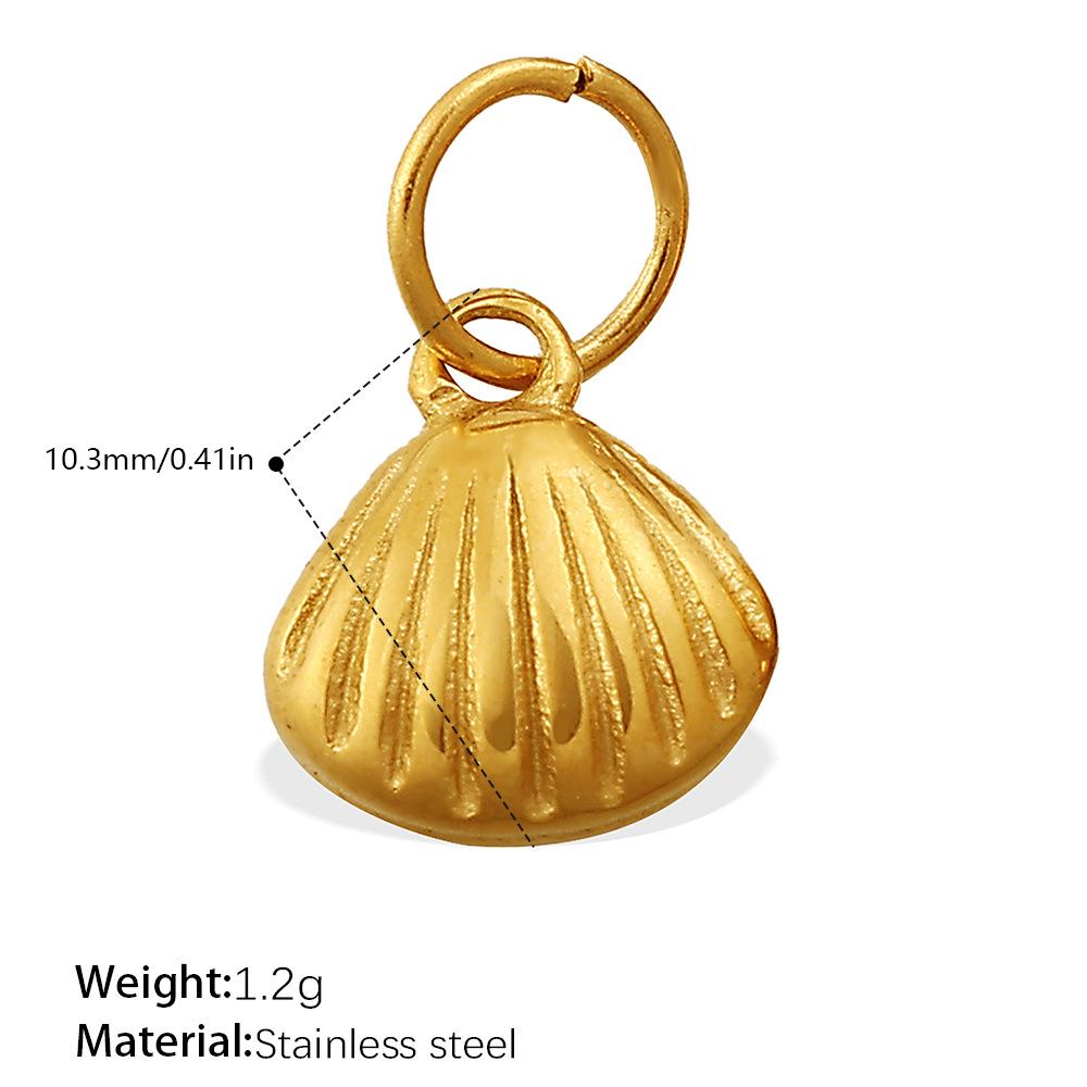 18K Gold Ocean Style Turtle & Crab Pendant Necklace - Stainless Steel, Waterproof, Colorfast, Women's DIY Jewelry Accessory.