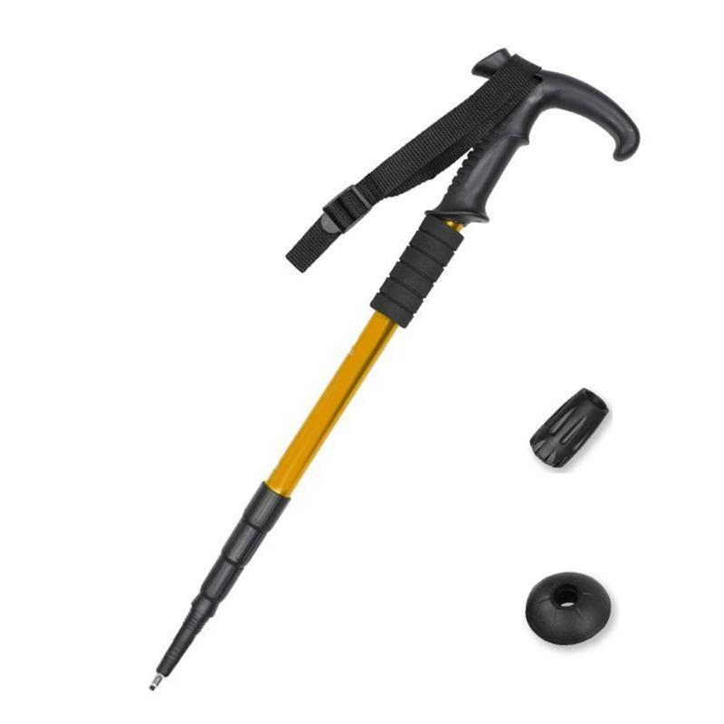 Regulable Aluminum Hiking Stick Portables Ergonomic Bents Handle Trekking Poles for Hiking and Outdoor