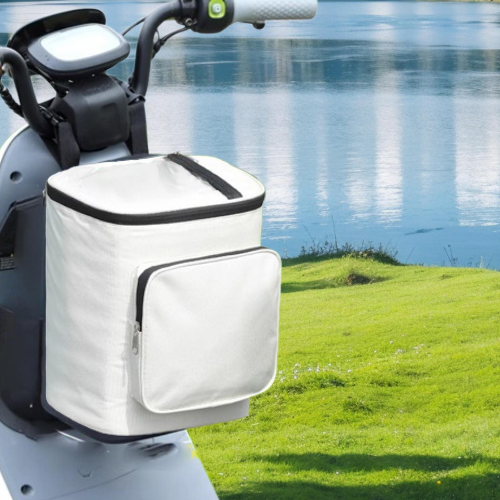 

Сумка для хранения скутера спереди на руль велосипеда 17 л большая емкость универсальная для езды на открытом воздухе велоспорт Clear Pouch White