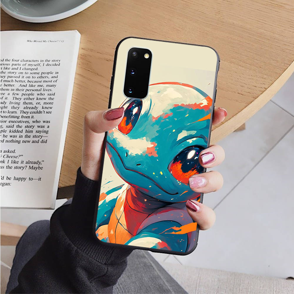 AP9 Squirtle Pokemon Black Case for Samsung Note 20 Lite S24 Ultra S23 S22 A05 A06 A11 A71 A15 A16 A13 A24 A25 A33 A52 A53 M55 M35 Sofe Cover