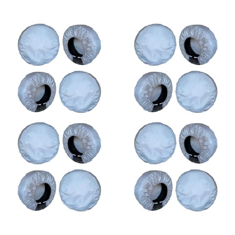4 Pack Silver Wheel Guards For Truck motorhomes Trailer Tires All Weather Protection Easy On Off Design Fade Resistant