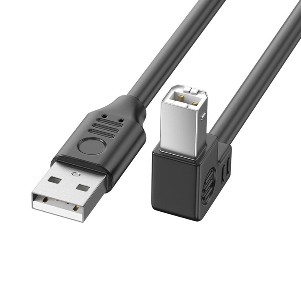USB 2.0 A To B Male Printer Scanner Cable with Gold Plated Contacts Durable for Fast Data Transfer 480Mbps