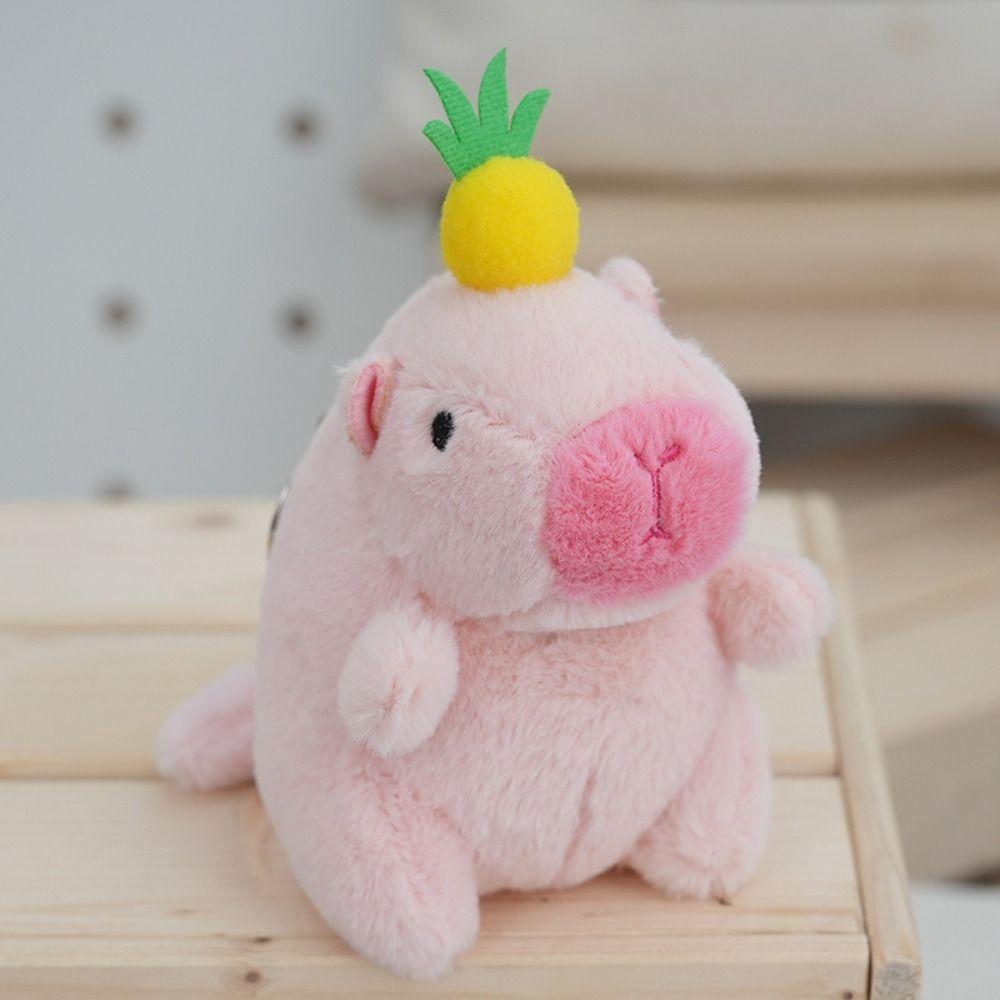 Pendant Cartoon Doll Keychain Toy Plush Hanging Ornament Gift Capybara Key Ring  Kids
