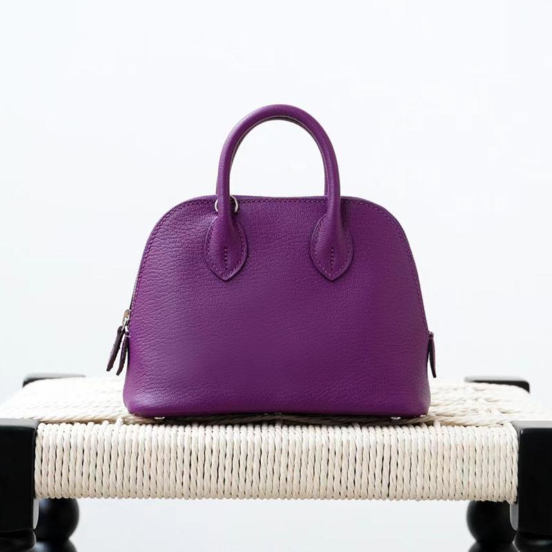 Gaoding Handmade Wax Thread Sheepskin Bowling Ball Mini 2025 New Eve Leather Shell Bag Shoulder Cross Shoulder