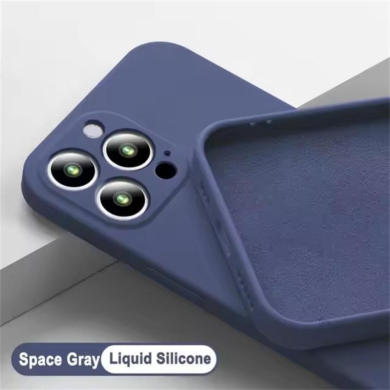 Capa de Celular de Silicone Líquido Macio de Luxo Para iPhone 16 15 14 13 12 11 Pro Max Mini XR Plus SE 2020