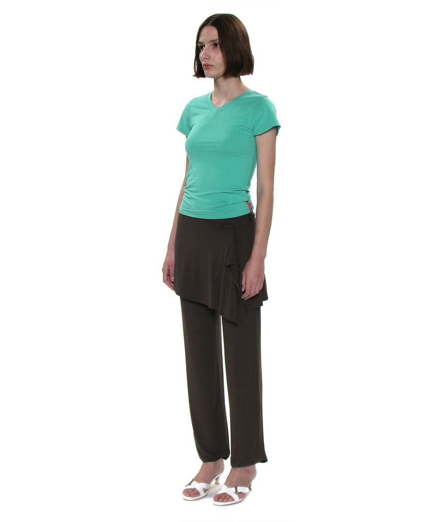 PARTIMENTO WOMEN Pwc V-Neck Baby Tee_Emerald