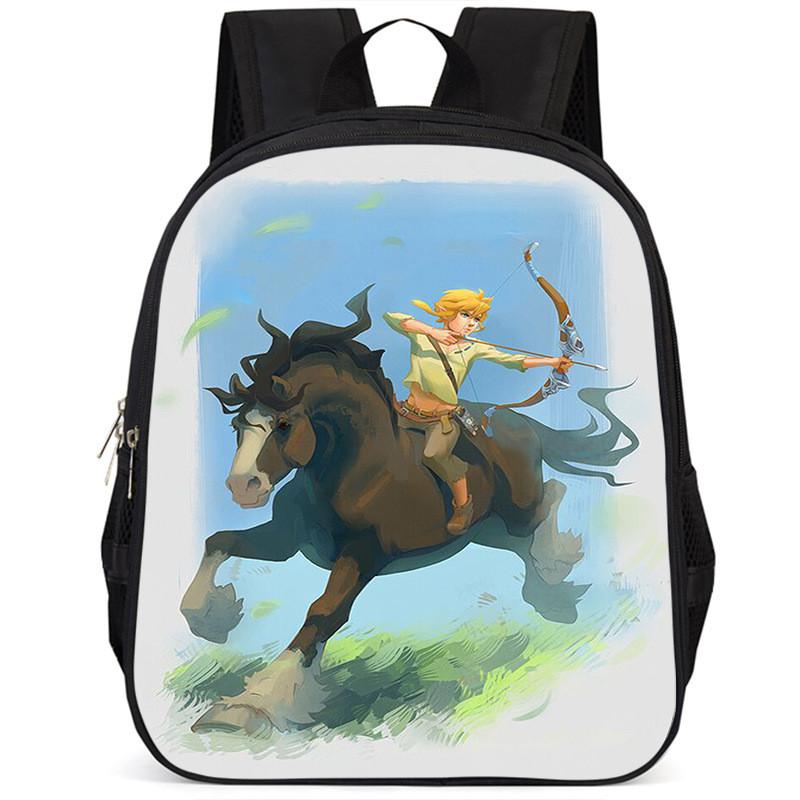 Durable Large Capacity 15-inch Oxford Cloth School Backpack For Kids Unisex