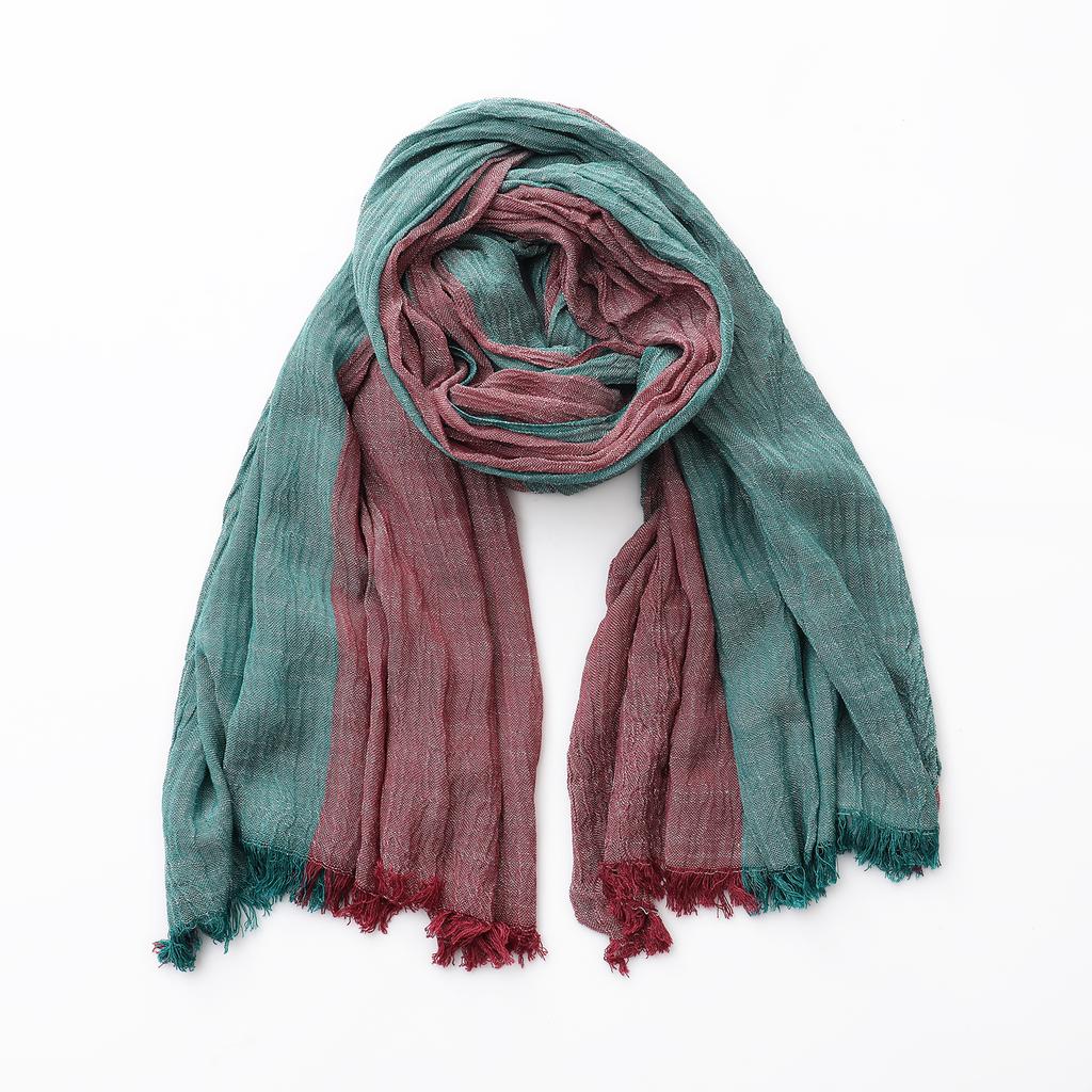 Designer Patchwork Cotton Linen Scarf For Men Women Autumn Winter Long Soft Shawls And Wraps Lady Short Tassel Bufanda Pashmina