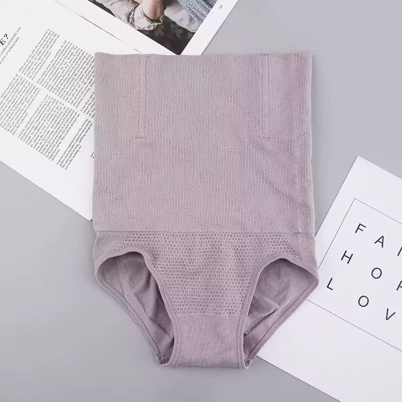 

Бесшовные трусики с высокой талией для женщин, корректирующее белье, нижнее белье из ледяного шелка, удобные безопасные трусики XXXL серый