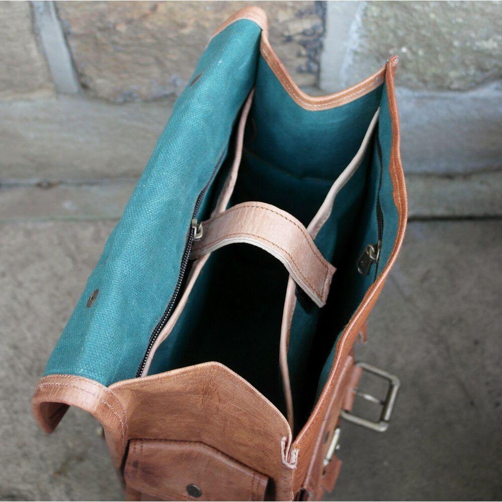 Pánská taška na batoh z pravé pravé kůže Brašna na notebook Satchel aktovka Hnědá Vintage