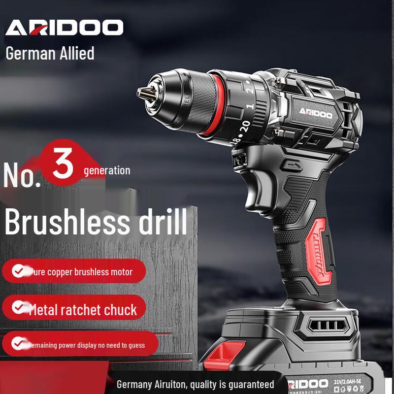 Aireidun 21V Cordless Brushless Impact Drill CN plug (adapter included)