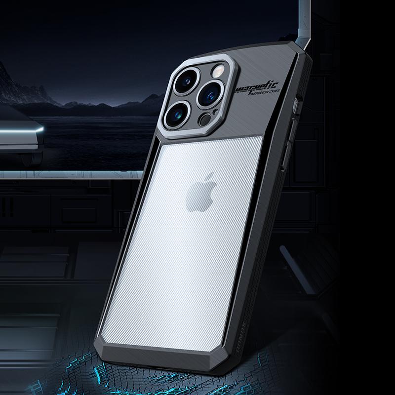 

XUNDD Cyber Series Acrylic+TPU Case for iPhone 15 Pro Case Shockproof Phone Cover A