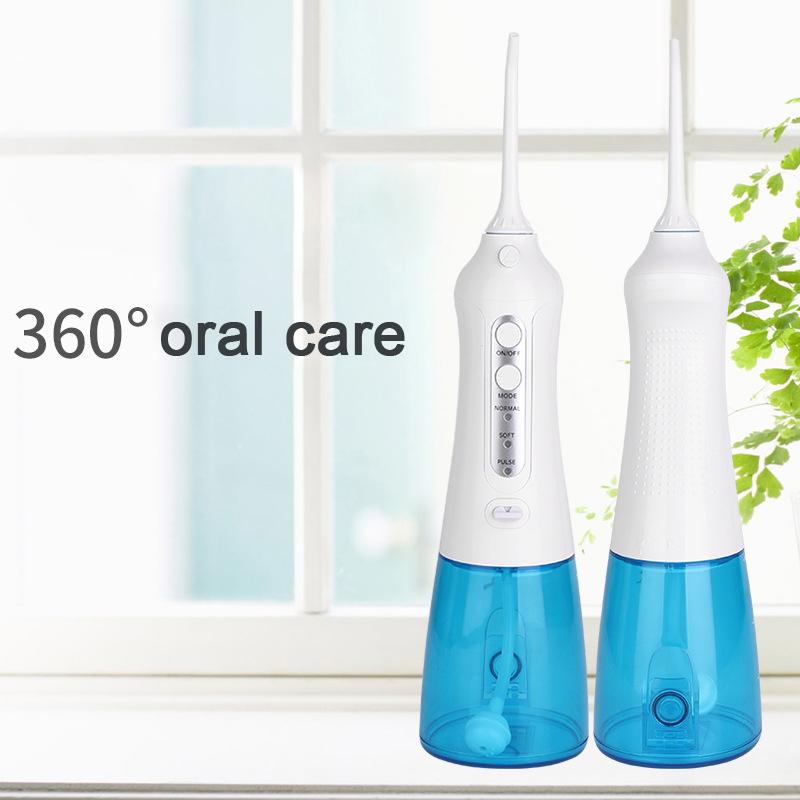 Electric Portable  Oral Irrigator USB Rechargeable Water Flosser Tooth Care Dental Jet 300ML Water Tank Waterproof Teeth Cleaner