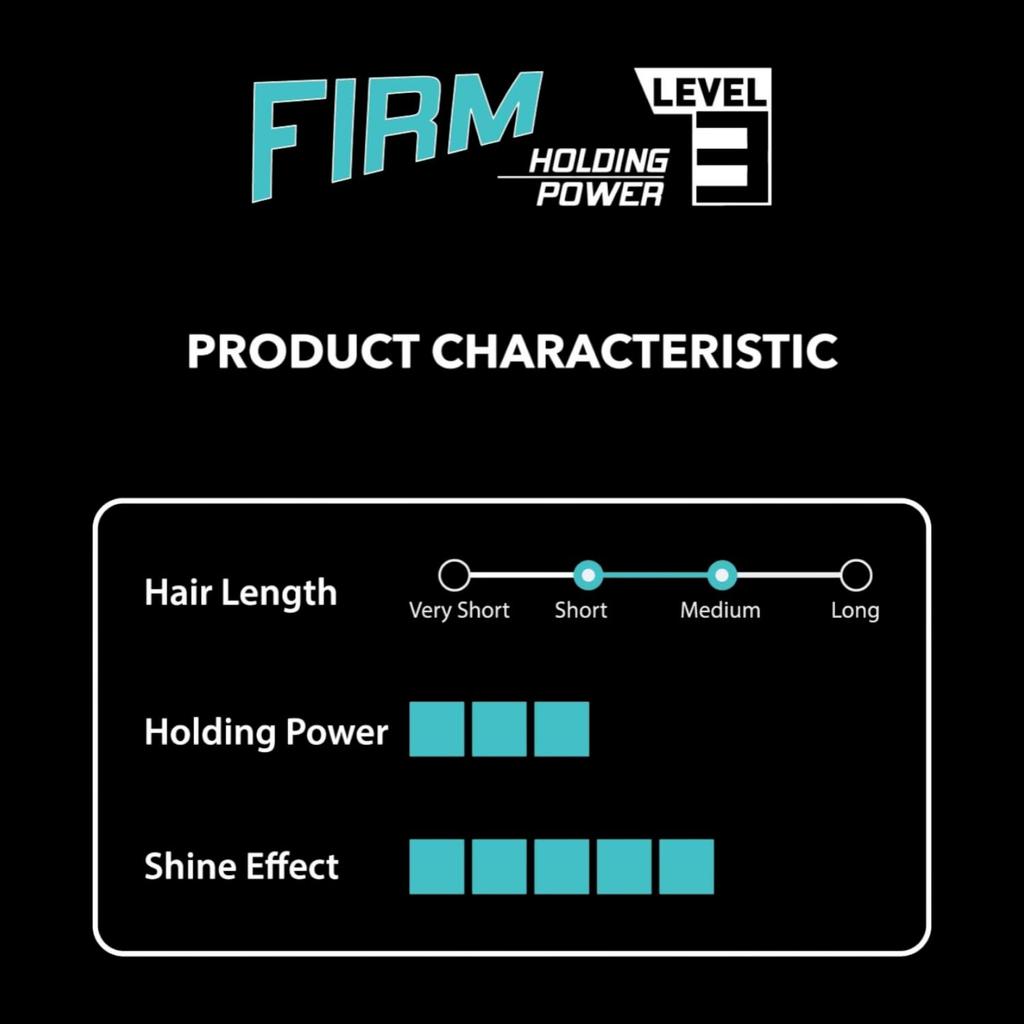 Gatsby Leather Water Gloss Hair Gel 300ml Pack Of 1 – Hard Wet Look Hold Level 3, Long Lasting Shine, Easy Wash Off, Non Sticky Styling Gel