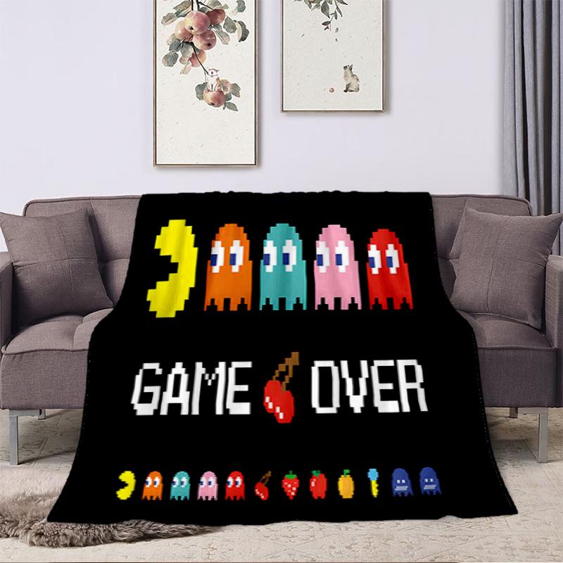 1PC Game Elements printed blanket, all season lightweight home office outdoor nap multifunctional blanket A6