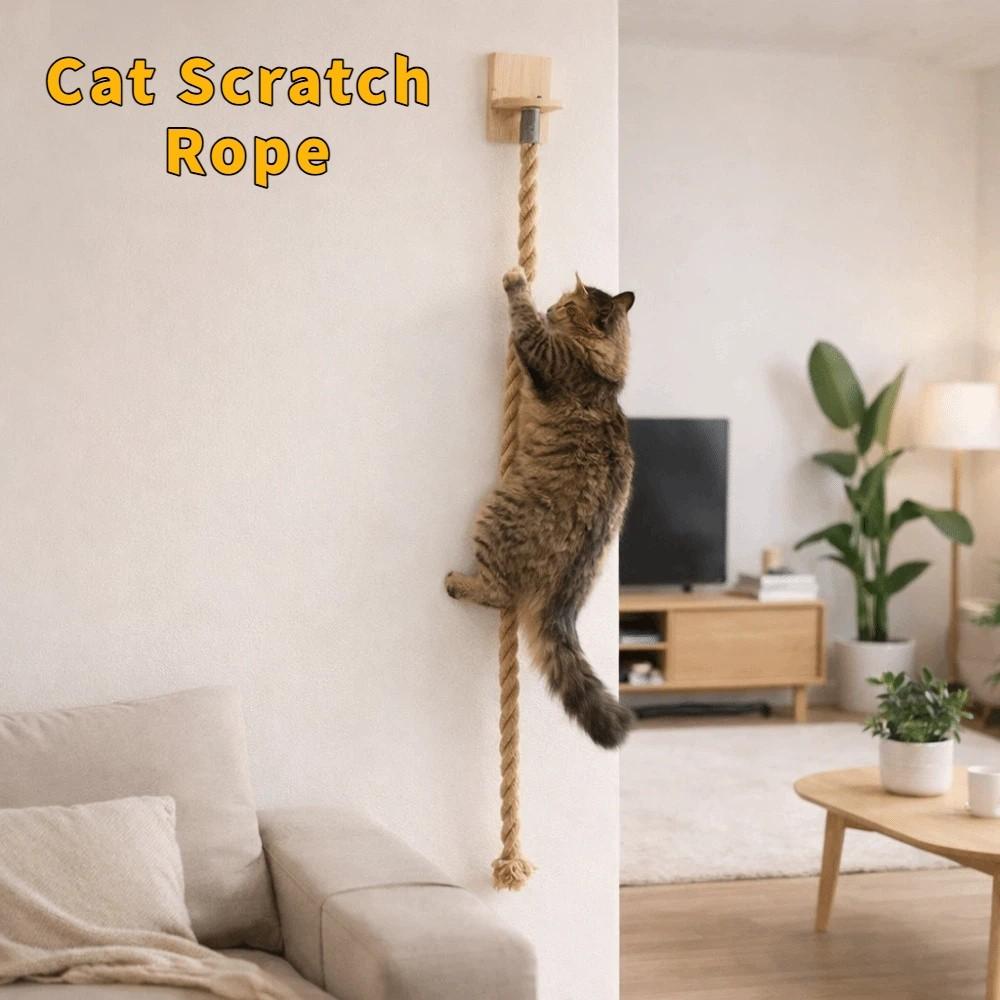 Bite Resistant Cat Scratch Rope Wear Resistant Cat Wall Rope Rack Funny Cat Climbing Shelf  Home